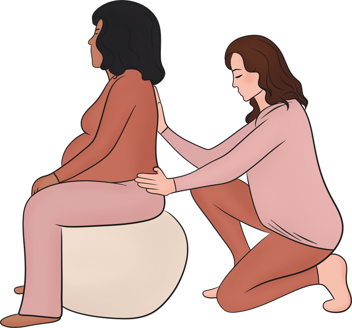 Doula with a Pregnant Woman